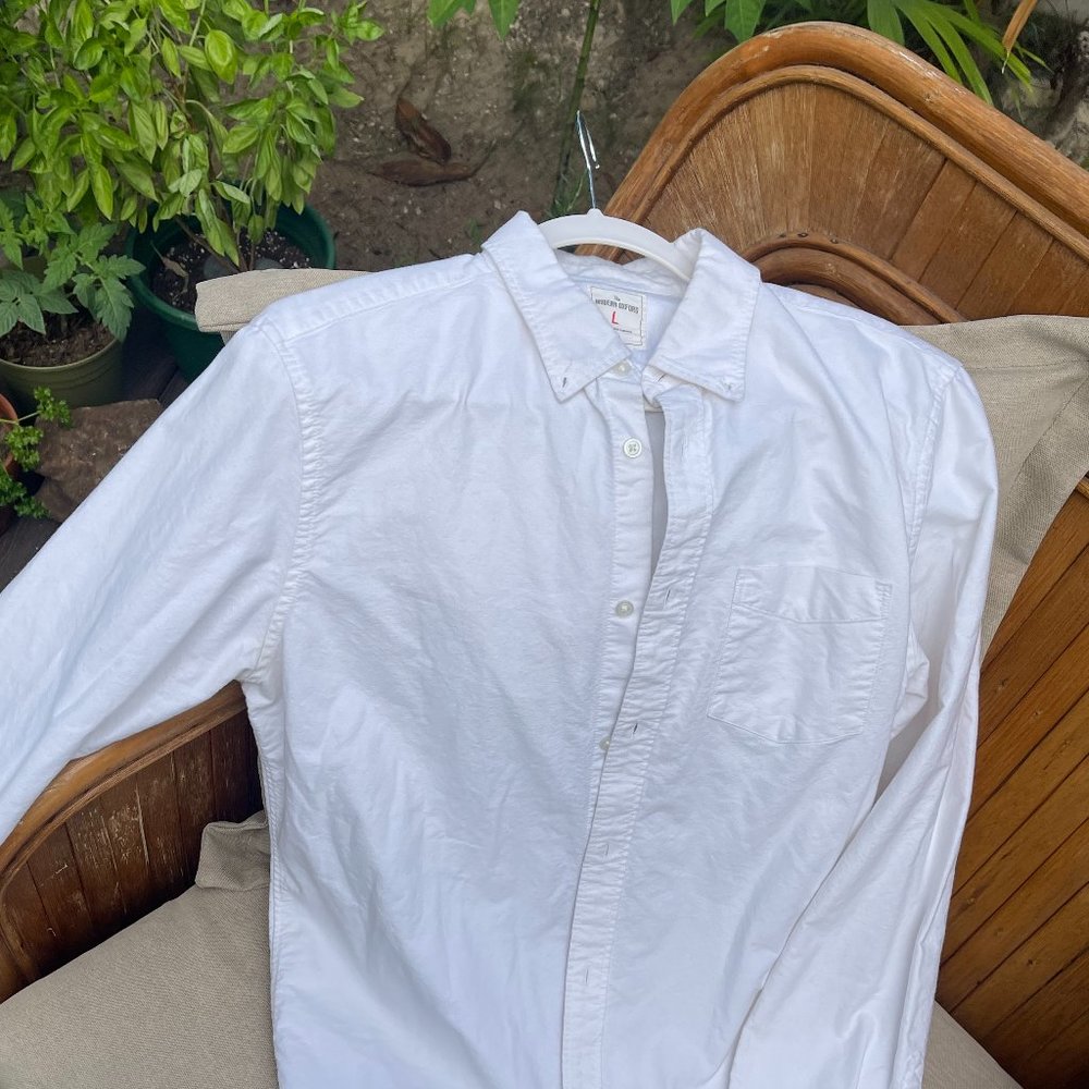 Oversized Casual White Button Down